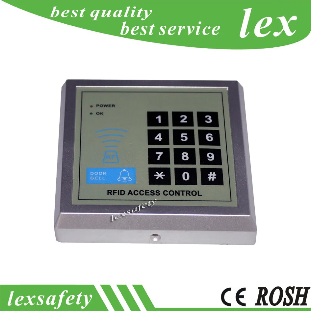 Wiegand26 RFID Access Control Reader Password Keypad Time Clock Free 5pcs cards
