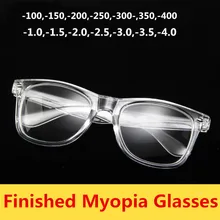 Классические Прозрачные очки для близорукости, мужские и женские очки с прозрачными линзами, очки по рецепту-1-1,5-2-2,5-3-3,5-4