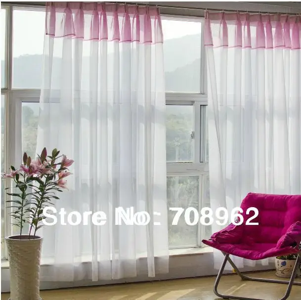 2 pcs/lot USA commerce extérieur sheer voile CONTRASTE COULEUR tulle ... 2 pcs/lot USA commerce extérieur sheer voile CONTRASTE COULEUR tulle ...