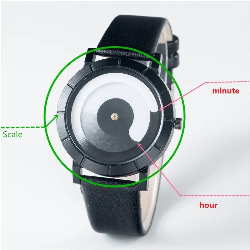 2017 new Hot style Magic technology concept Watches Fashion Creative Quartz Watch Men Women Leather watch
