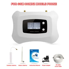 Mini gsm900mhz repeater with smart LCD support voice+2g mobile signal booster with full set for home use