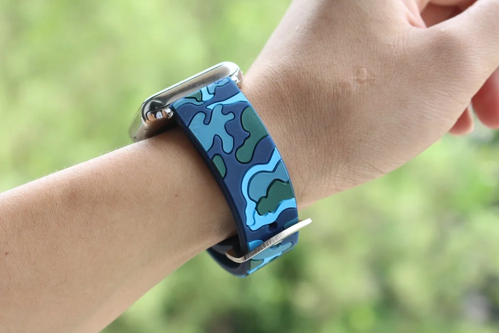 URVOI sport band for apple watch series 1 2 strap for iWatch CAMO colors Soft Silicone Replacement camouflage band with adapters35