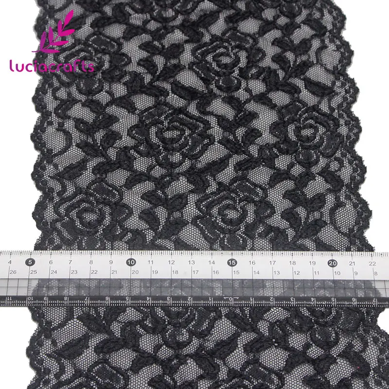 Lucia crafts 1 ярд/лот 19,5 см черная/белая кружевная лента для рукоделия для одежды подарочная упаковка свадебные аксессуары R0512