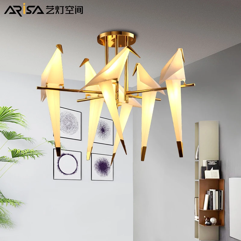 

Post-modern LED chandelier novelty bird pendant lamp nordic fixtures living room suspended lights dining room hanging lighting
