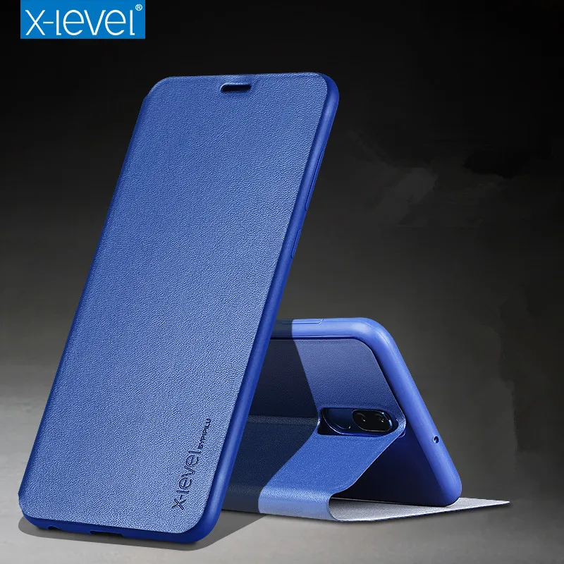 X-level роскошный флип-чехол из искусственной кожи для Huawei Mate 10 Lite чехол телефона Honor