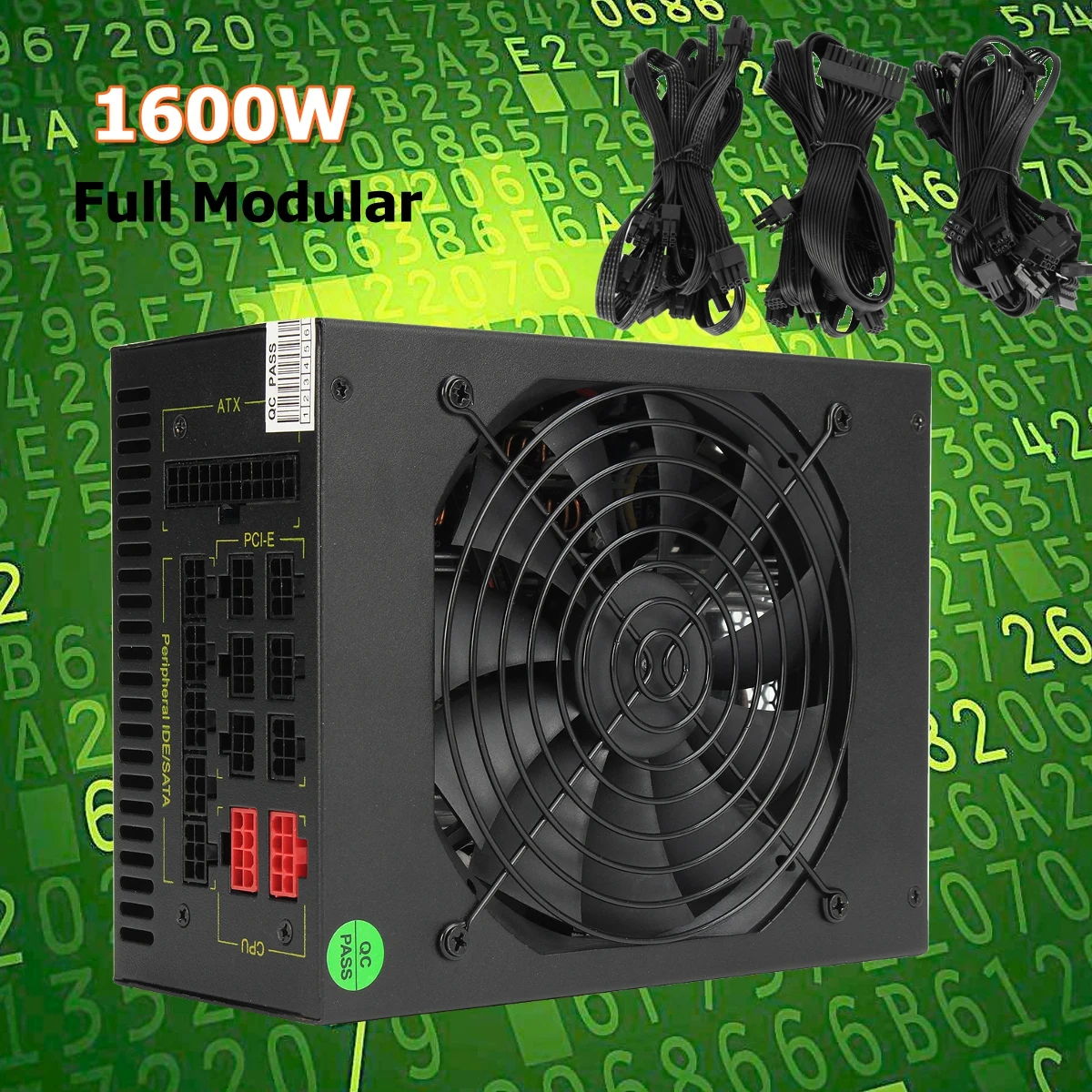 1600W Modular font b Mining b font Power Supply GPU For Bitcoin Miner Eth font b
