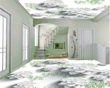 

beibehang 3d flooring vector fresh three-dimensional flowers 3D floor painting beautiful romantic 3d wallpaper papel de parede