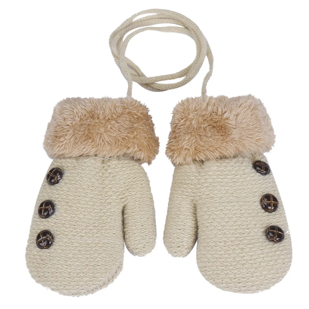 

NEW Christmas handschoenen gloves kids Baby Boy gants enfant Leaf Girl Keep Warm girls baby winter gloves guantes princesa G