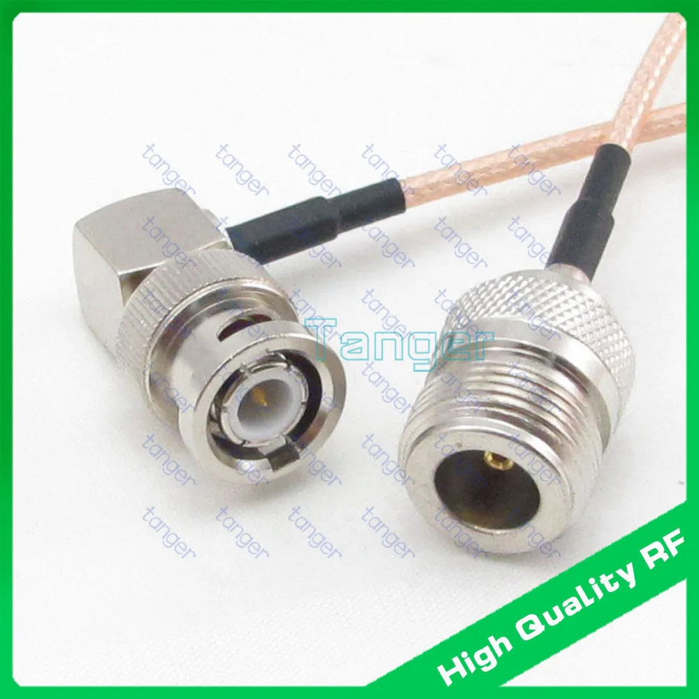 

Hot Selling N female jack to BNC male plug right angle connector with RG316 Coaxial Pigtail Jumper Low Loss cable 20inch 50cm