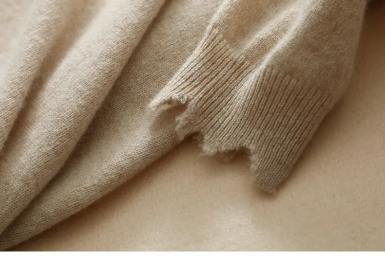 Осень Новое поступление чистый кашемир повседневное свободное платье свитер с глубоким v-образным вырезом высокое качество женские рождественские платья размера плюс