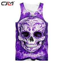 CJLM тренажерные залы майка с летним принтом Металл Череп 3D Tanktops Мотоцикл Череп Жилет отбеливатель фуфайки человека без рукавов рубашки дропшиппинг