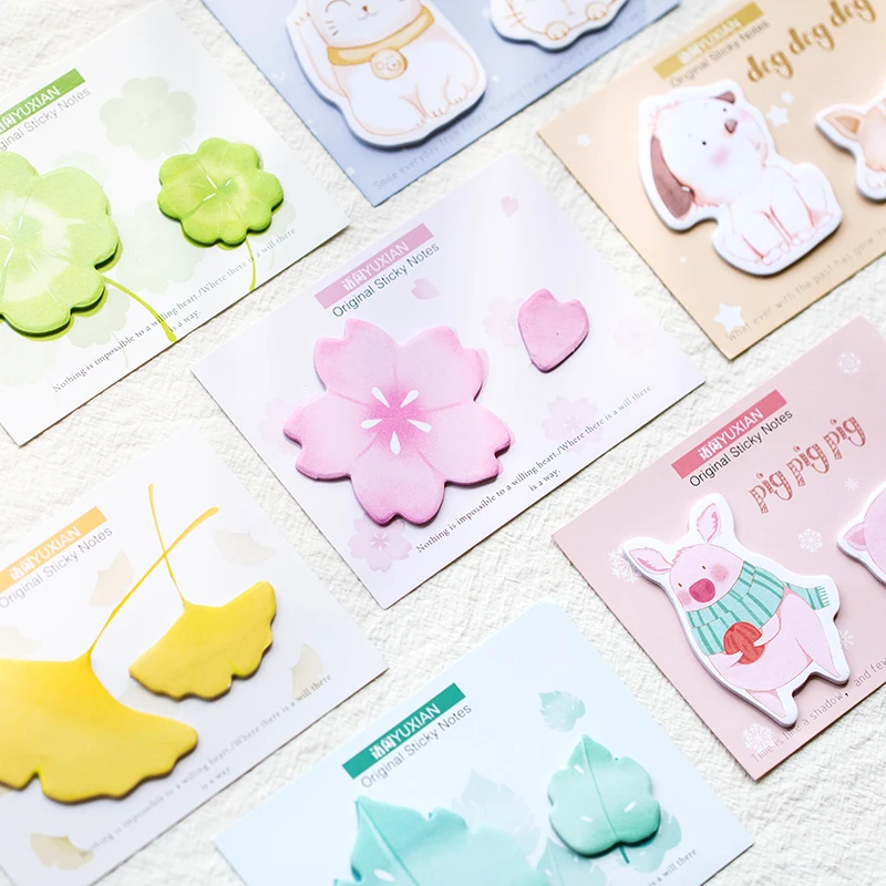 

1Set Memo Pads Sticky Notes Warm sun series Paper Notepad diary Scrapbooking Stickers Office School stationery Notepads
