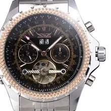 Royal Tourbillon Автоматическая Нержавеющей Стали Дизайн Мужские Часы Лучший Бренд Класса Люкс Мужчины Бизнес Платье Relogio Masculino Esportivo