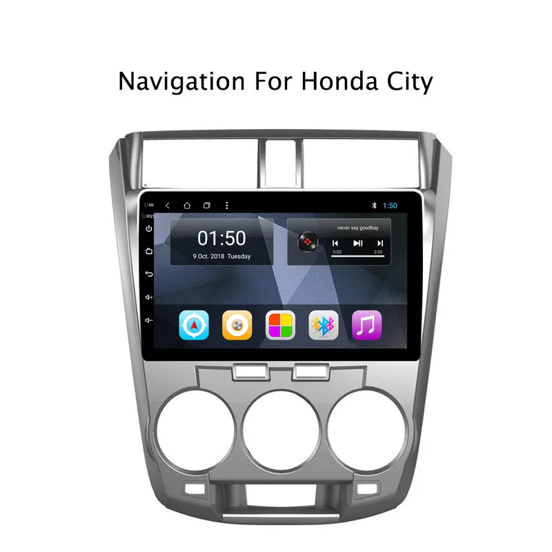 Cheap NAVITOPIA 10.1inch 2G RAM 32G ROM Android 8.1 Car DVD Multimedia GPS Navigation for Honda City 2008 2009 2010 2011 2012-2014 0