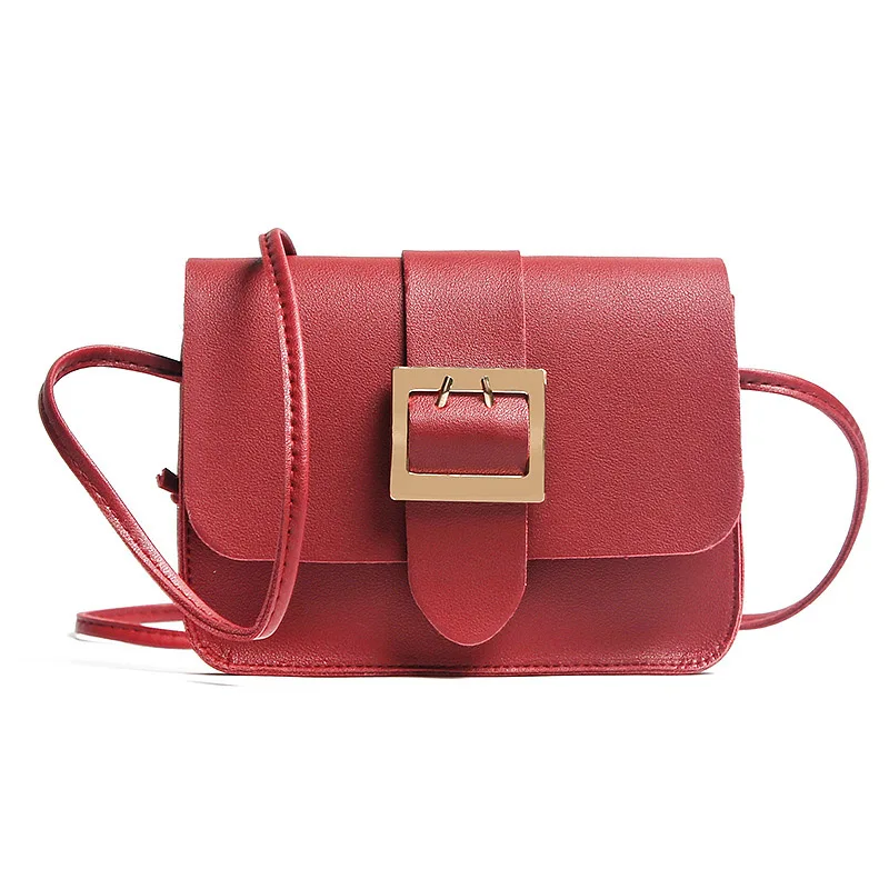 

2019 New Fashion Women Crossbody Single Shoulder Bag Pin Buckle Small Rectangle Handbag with Strap WML99