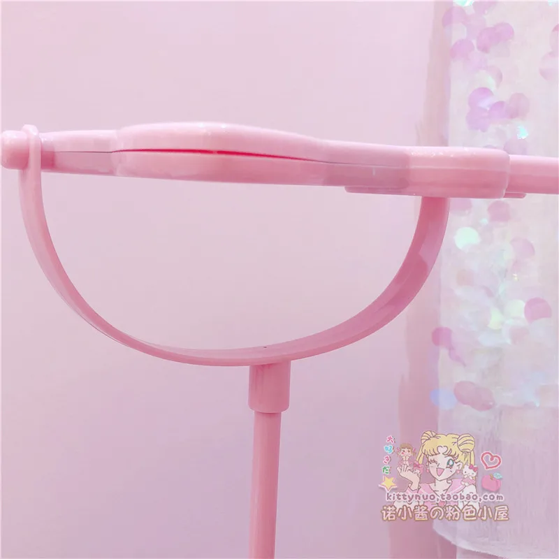 1pc Cute New pink cartoon Mirror Cartoon Make Up Desk Mirror for girls