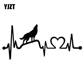 

YJZT 16.2CM*7.5CM The Roaring Wolf Creative Decoration Car Sticker Car Of Body Vinyl Decal Black/Silver C4-1070