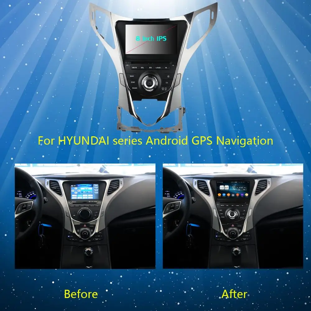 Автомобильный DVD плеер 8 &quotIPS 1280*720P 8Core 4G 64G ROM Android 9 0 для Hyundai AZERA Grandeur HG I55 2011 2012 DSP
