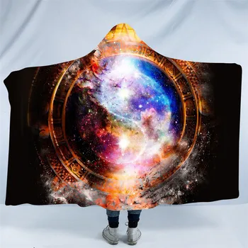 

SOFTBATFY Tai Chi Yinyang Hooded Blanket Fleece Throw Blanket Dropshipping