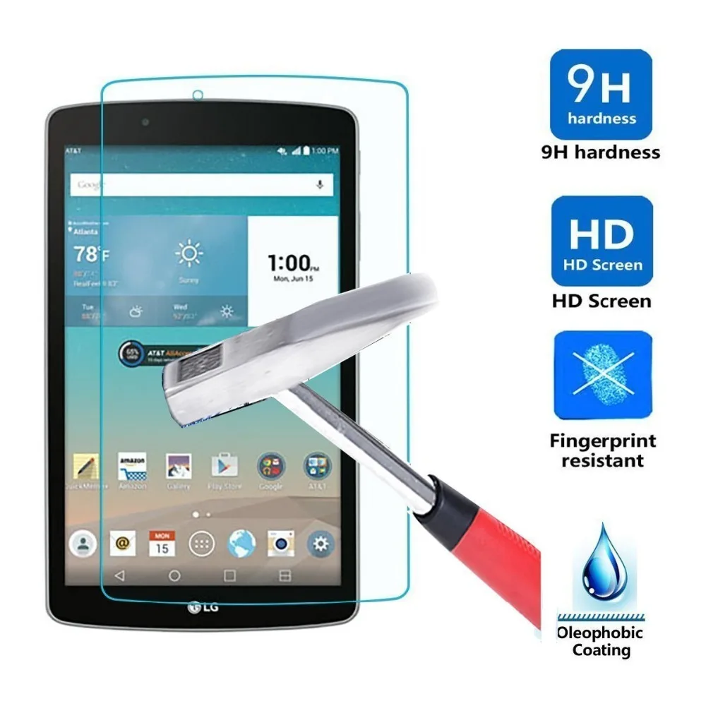 

For LG G Pad 3 8.0 V525 V521 (G Pad X 8.0) Tempered Glass screen Protector 9h Safety Protective Film 8 inch Tablet