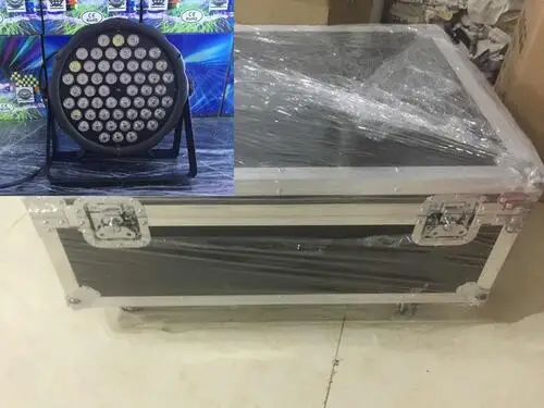 

6pcs Wireless remote control 54x3W+ flightcase RGBW mini LED Flat Par Wash Light For Event,Disco Party DJ dmx light disco light
