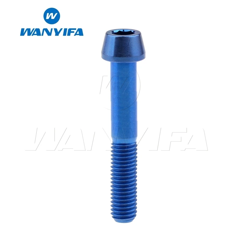 Excellent Wanyifa Titanium Bolt Screw M8x15 20 25 30 35 40 45 50 70mm Cone Head for Bicycle Frame 4