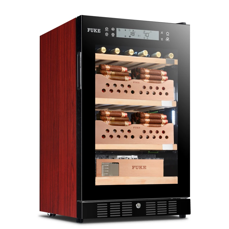 FUKE шкаф для сигар humidor роскошный светодиодный светильник винный кулер вина FK