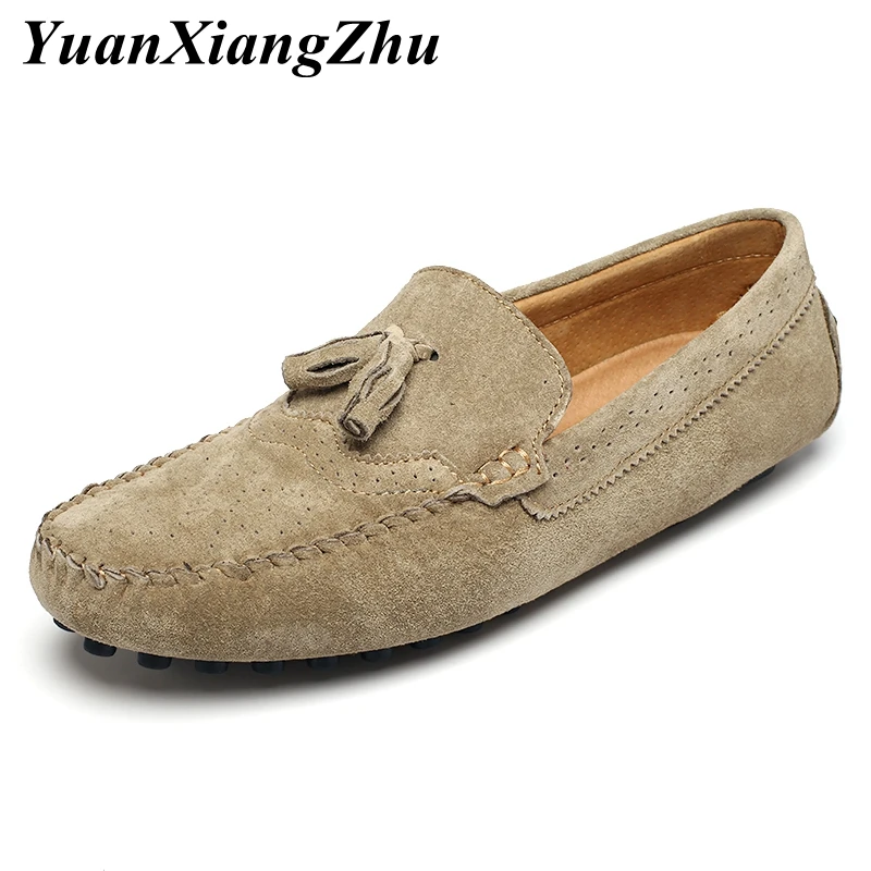 

2019 New Men Casual Shoes Fashion Male Flats Genuine Leather Men Loafers Soft Breathable Moccasins Slip On Men's Driving Shoes