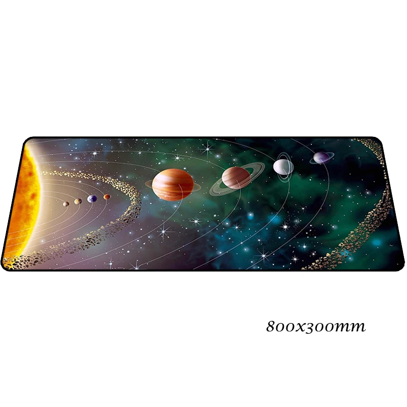 Коврик для мыши с солнечной системой 80x30 см, игровой коврик для мыши locrkand, большой геймерский коврик, домашний компьютерный стол, клавиатура, большие игровые коврики