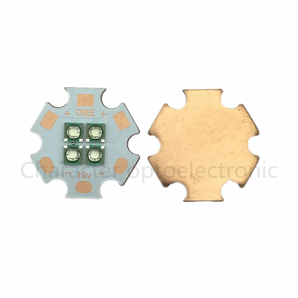 

1pcs/lot Cree XPE 4Chip 3V/6V/12V LED Blue 460-465nm Emitter instead of MCE XML LED with 20MM Cooper PCB
