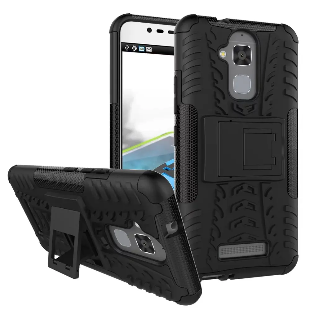For Asus Zenfone 3 Max ZC520TL TPU &amp PC Dual Armor Capa with Stand Hard Silicone Cover Case 5.2&quot |