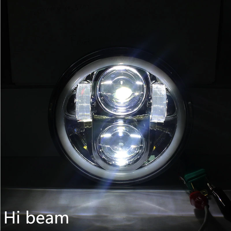 5-34 5.75 inch Motorcycle Moto LED Projector Full Halo Headlight For Dyna Sportster Softail             6