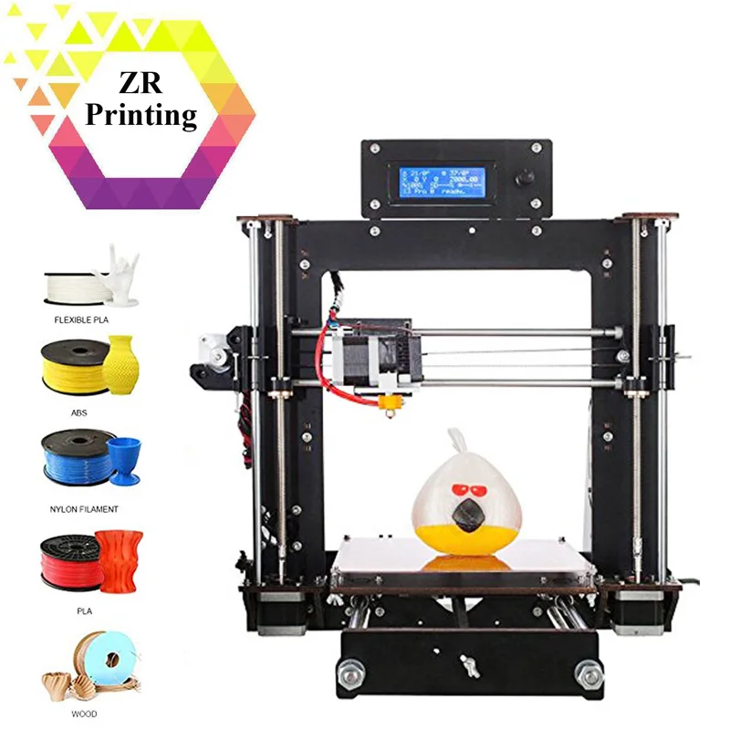 ZRPrinting 3d принтер Reprap Prusa Impresora MK8 i3 DIY Kit MK2A нагревательная пластина, печать с отключением питания