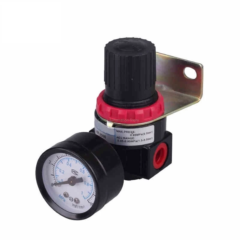 Compressor Air Pressure Gauge Relief Regulating Regulator Valve with 6mm Fitting 