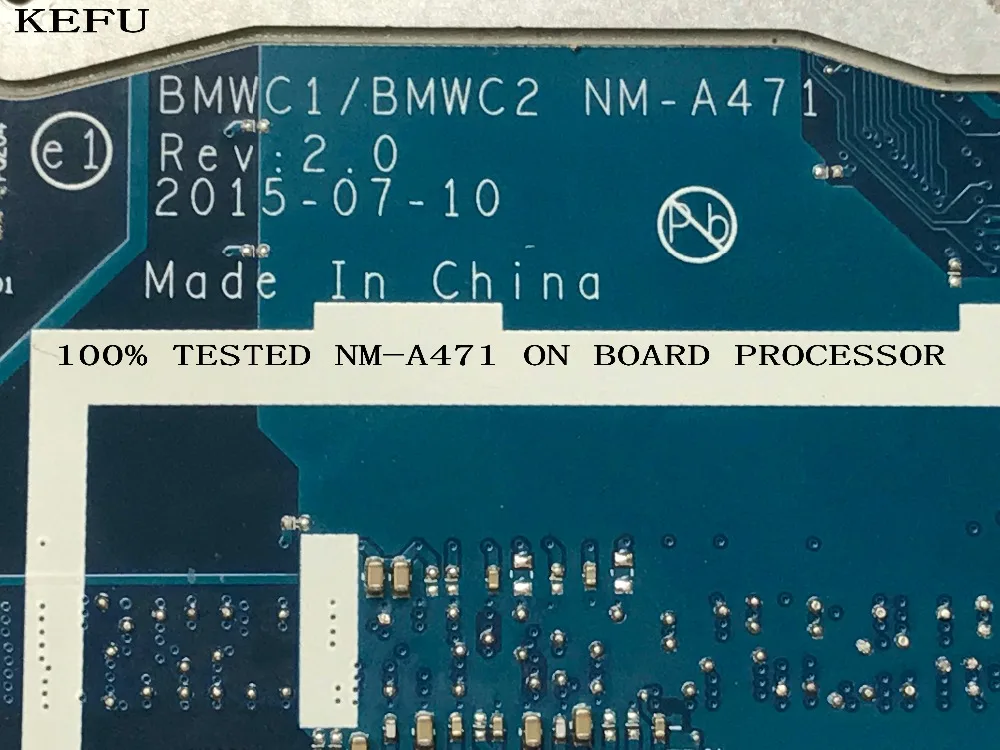 Kefu BMWC1/BMWC2 NM-A471 ноутбук материнская плата для Lenovo 300-15IBR основная плата на плате процессор N3700