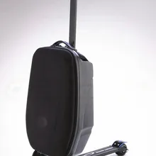 Черный 2" чемодан-скутер 21 дюймов дорожная тележка