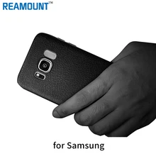 100 шт. Новое поступление телефонов дело ультра тонкий ТПУ кожаный чехол для Samsung S8 плюс Бизнес Стиль сотовый телефон чехол