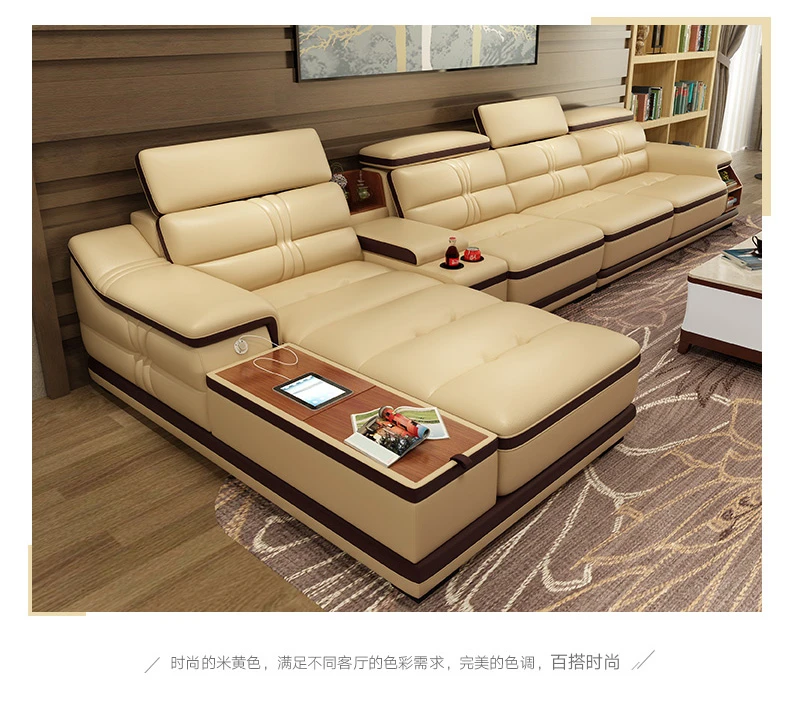 sofa ruang tamu corner sofa kulit asli asli sofa dengan penyimpanan usb untuk iphone minimalis muebles de sala moveis para casa
