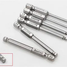 7 шт. 65 мм S2 шариковая Биты отвертки Бал Конец шестигранный бит гаечный ключ