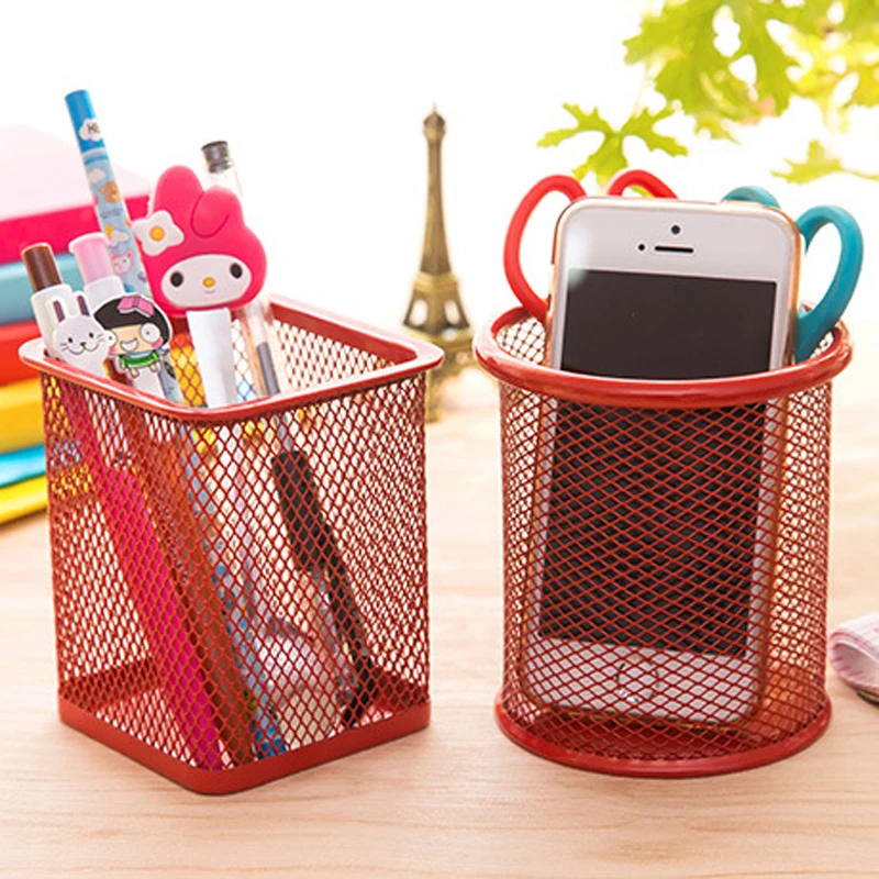 Metal multifunctional Pen container Desktop Storage Kitchen Bathroom