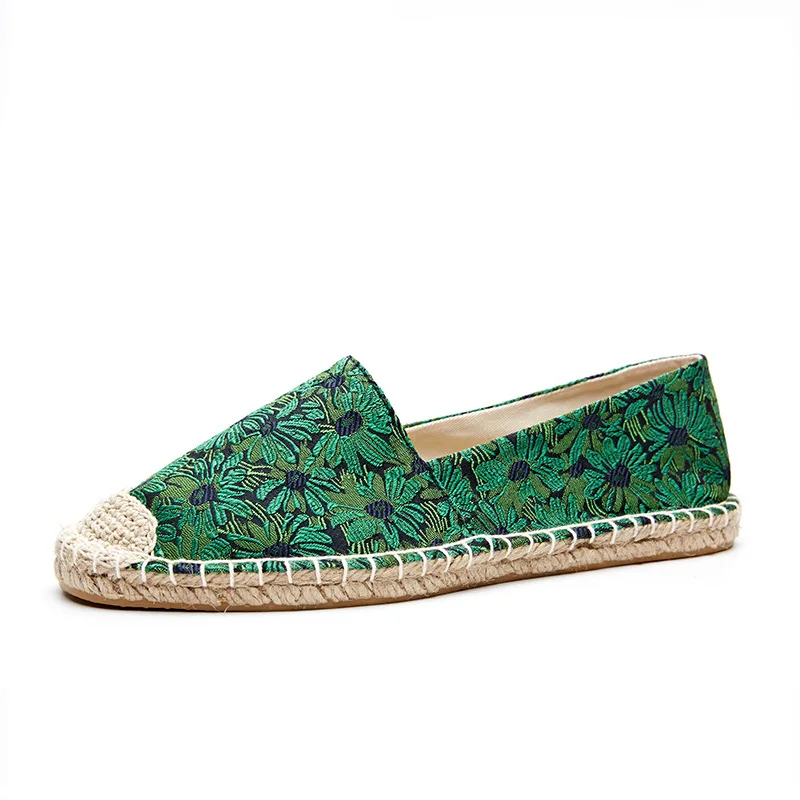 

Embroidered women flats Espadrilles shoes ,embroidery upper, rubber outsole