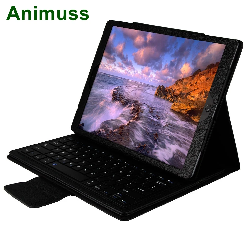 

Animuss Detachable Bluetooth Keyboard Case For iPad Pro 12.9 /New 2017 Pro 12.9 Auto Sleep/Wake Smart Cover For iPad Lightweight