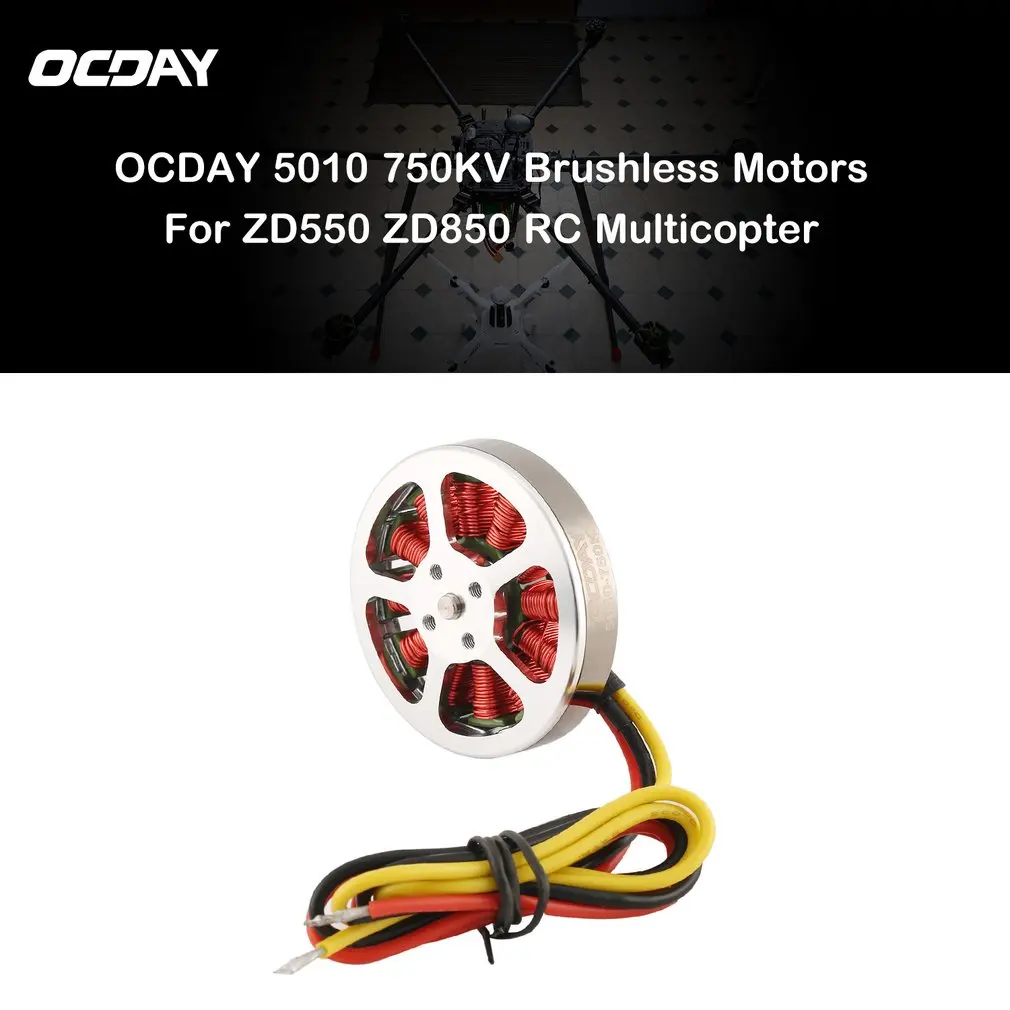 OCDAY 5010 360 V/750KV алюминиевый бесщеточный двигатель с высоким крутящим моментом для ZD550 ZD850 RC Мультикоптер Квадрокоптер двигатель для радиоуправляемых моделей Запчасти для игрушек