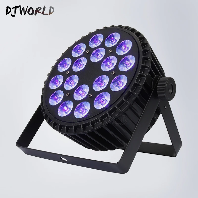 

Aluminum Alloy LED Flat Par 18x3W Only Violet DMX512 Stage Effect Lighting Good For DJ Disco Party Clubs And Wedding Decoration