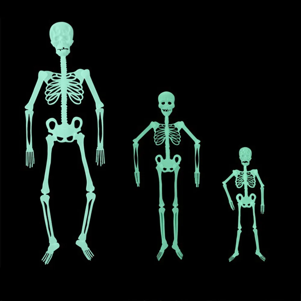 ISHOWTIENDA Scary Halloween Decoration Luminous Hanging Outdoor Party Horror Movable Skull Skeleton -Cosplayware Store