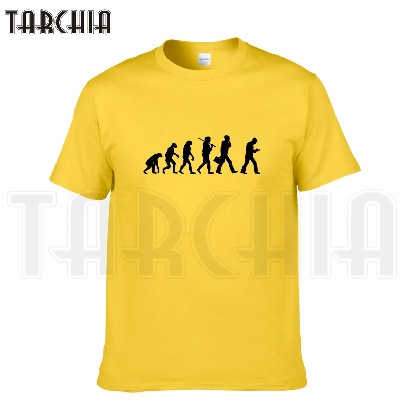 TARCHIA 2021 Новая летняя брендовая футболка Evolution 3c Хлопковая мужская повседневная с