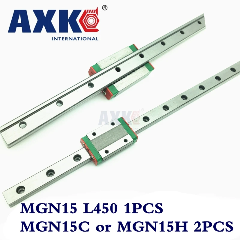 Горячая Распродажа AXK линейные рельсы Cnc фрезерные части 450 мм Mgn15 направляющие с 2