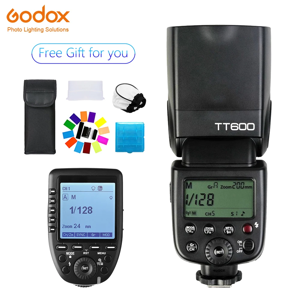

Godox TT600 Speedlite Wireless Flash Camera 2.4G+Xpro-C/N/S/F/O Wireless Trigger Flash for Canon Nikon Sony Fujifilm Olympus