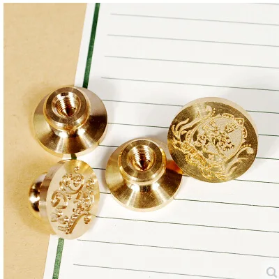 

Hot Selling Newest 2019 Paint Seal Patterns Single Copper Head Retro Seal Cartoon Rose Letter Blessing Language Multiple Options
