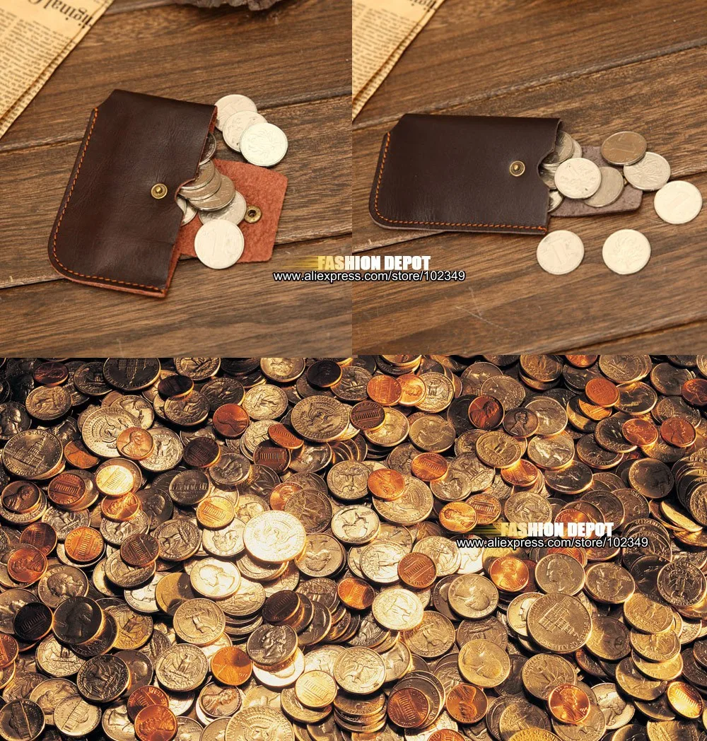 man-Genuine Leather Card wallet KB05-06# (7)--Coins